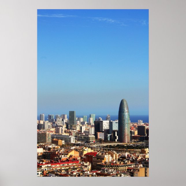 Barcelona cityscape poster (Front)