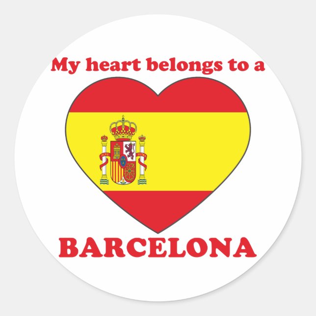 Barcelona Classic Round Sticker (Front)