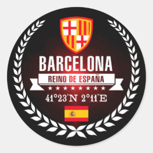 Barcelona Classic Round Sticker