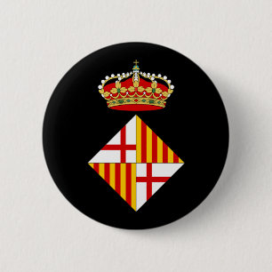 Barcelona Coat Of Arms 2 Inch Round Button