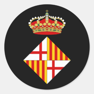Barcelona Coat Of Arms Classic Round Sticker