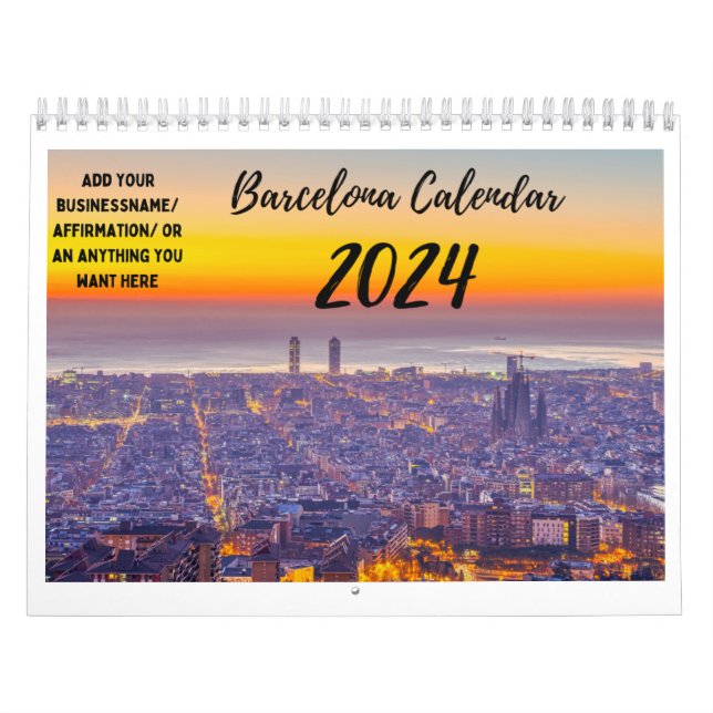Barcelona customizable calendar  (Cover)