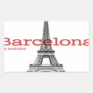 Barcelona-Eiffel by mstake Sticker