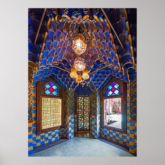 Barcelona. Gaudí. Casa Vicens. Interior. Ver. 6. Poster (Front)
