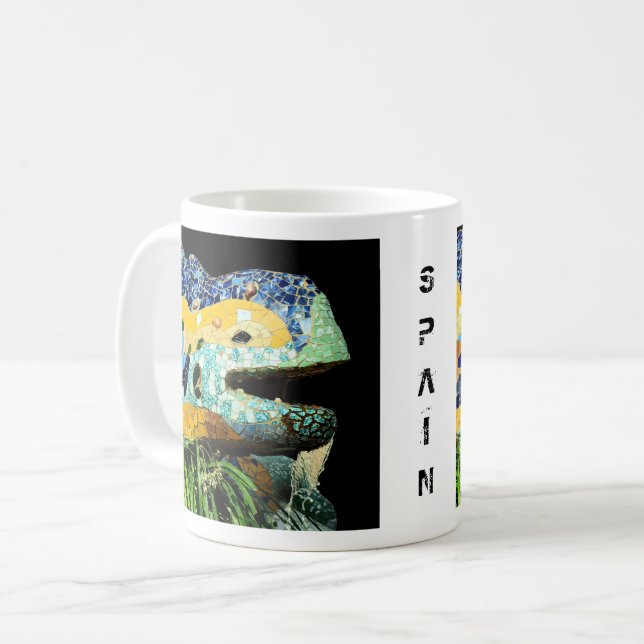 Barcelona, Gaudi - Lizard, Spain Coffee Mug (Front Left)