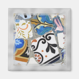 Barcelona Gaudi Mosaics Close Up Magnet