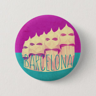 Barcelona Gaudi Paradise 2 Inch Round Button