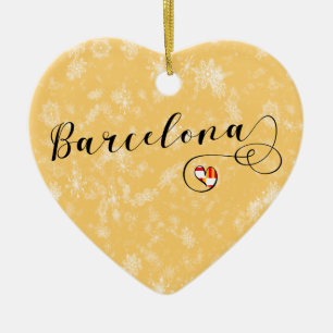 Barcelona Heart, Christmas Tree Ornament