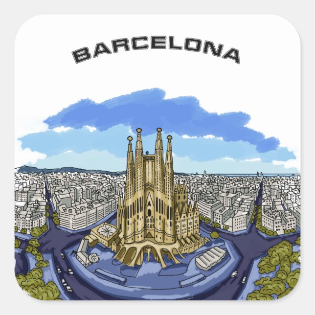 Barcelona Illustration stickers (Front)