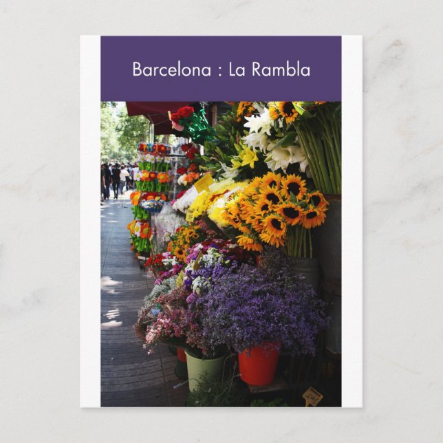 Barcelona : La Rambla Postcard (Front)
