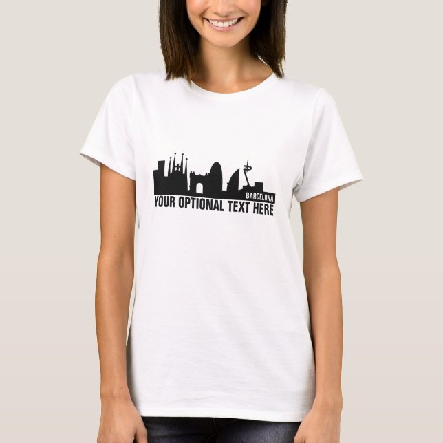 Barcelona Landmarks custom text shirts & jackets (Front)