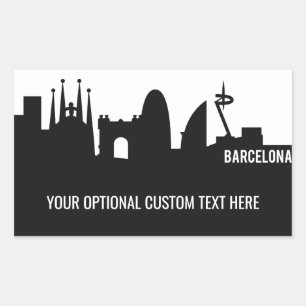 Barcelona Landmarks custom text stickers
