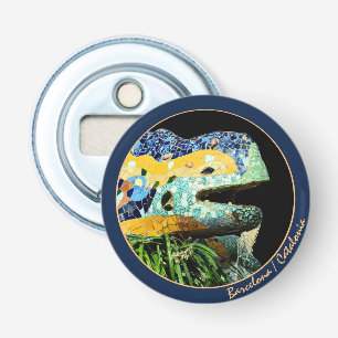 Barcelona Lizard, Art, Park Guell, Catalonia Bottle Opener