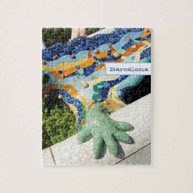 Barcelona Lizard Hand Mosaics Jigsaw Puzzle (Vertical)