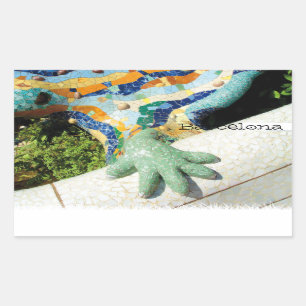 Barcelona Lizard Hand Mosaics Sticker