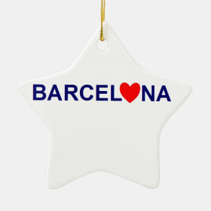 Barcelona love ceramic ornament