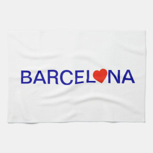 Barcelona love kitchen towel