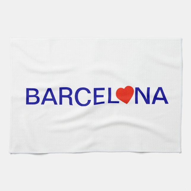 Barcelona love kitchen towel (Horizontal)