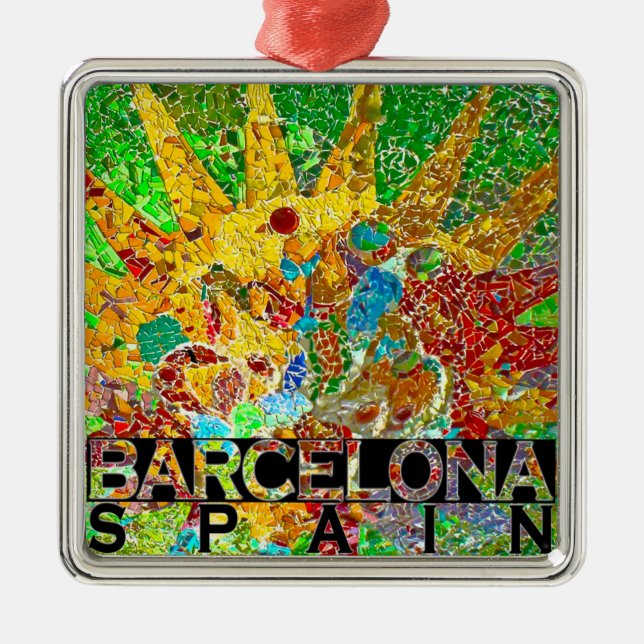 Barcelona Metal Ornament (Front)