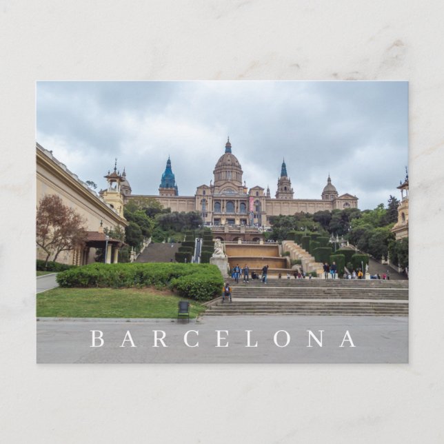 Barcelona Palau Nacional view postcard (Front)
