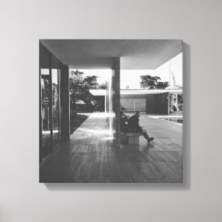 Barcelona Pavilion Perspective Canvas Print