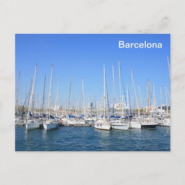 Barcelona Port Postcard (Front)