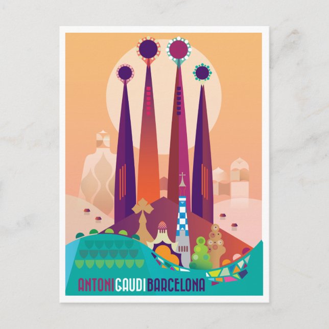 Barcelona Postcard (Front)