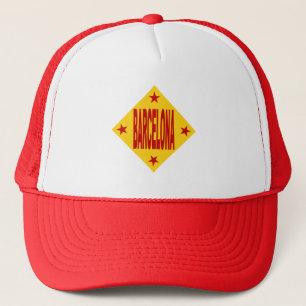 BARCELONA red white trucker cap