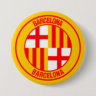Barcelona Round Emblem 3 Inch Round Button