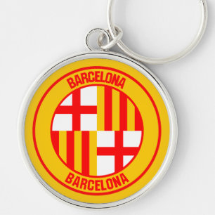 Barcelona Round Emblem Keychain