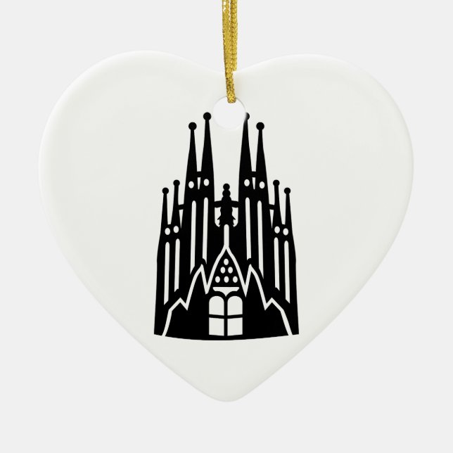 Barcelona Sagrada Familia Ceramic Ornament (Front)