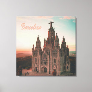 Barcelona Spain Church Canvas Print