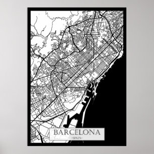Barcelona Spain City Map Poster