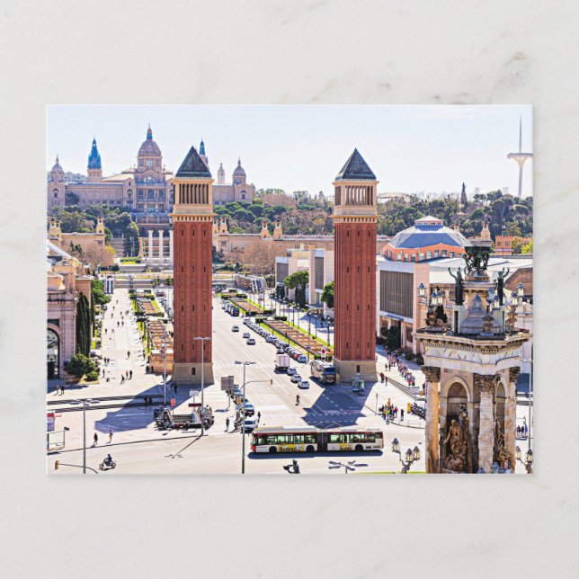 Barcelona, Spain cityscape photograph Postcard (Front)
