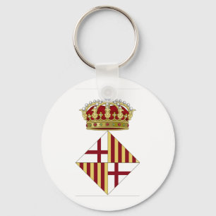 Barcelona (Spain) Coat of Arms Keychain
