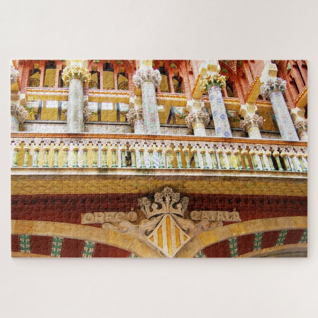 Barcelona Spain Colourful Architecture Photo Jigsaw Puzzle (Horizontal)