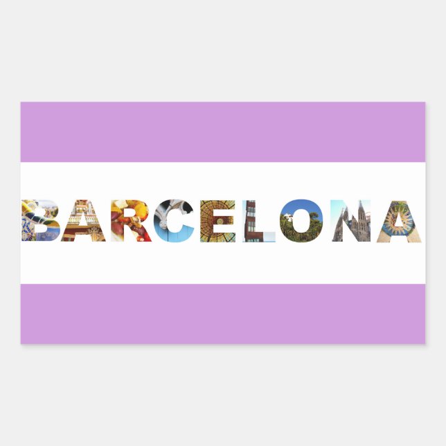 Barcelona Spain Colourful Architecture Photo Sticker (Front)