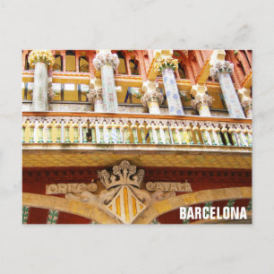 Barcelona Spain Colourful Spanish Architecture Postcard