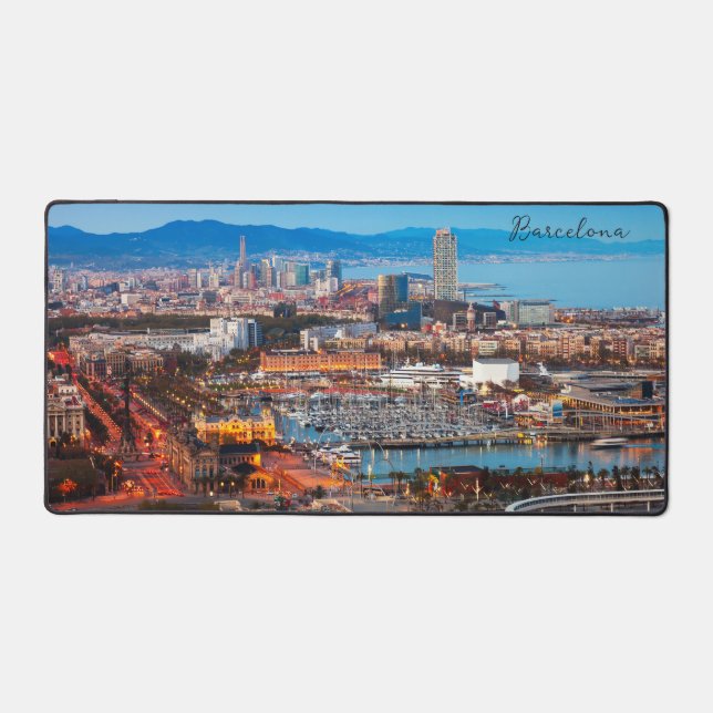 Barcelona Spain Desk Mat (Front)
