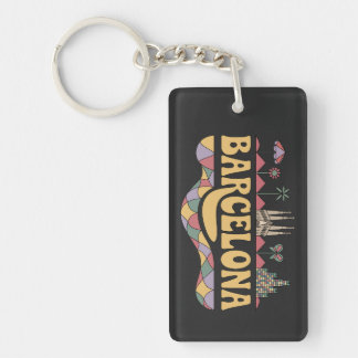 Barcelona Spain Europe Keychain