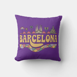 Barcelona Spain Europe Throw Pillow