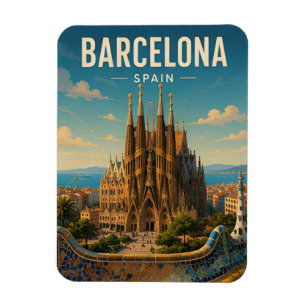 Barcelona Spain Gaudi Mediterranean Travel 🏛️ Magnet