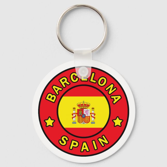 Barcelona Spain Keychain (Front)