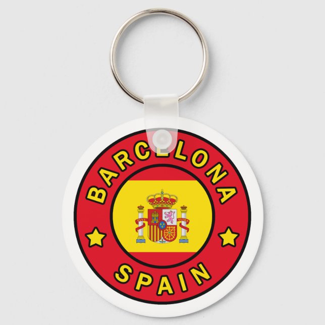 Barcelona Spain Keychain (Front)