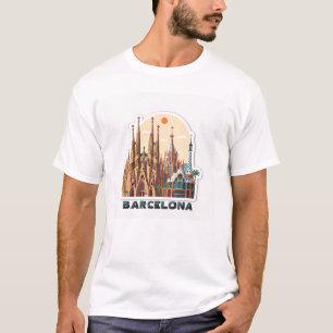 Barcelona Spain landmarks T-Shirt