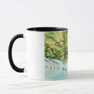 Barcelona, Spain Map Mug