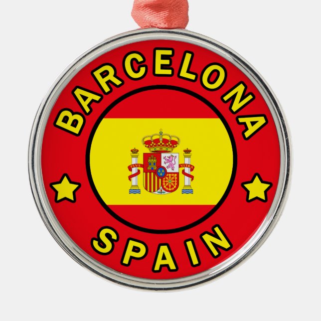 Barcelona Spain Metal Ornament (Front)
