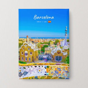Barcelona, Spain - Park Guell Gaudi Mosaic
