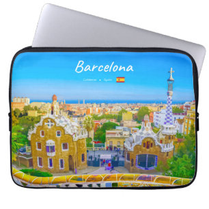 Barcelona, Spain - Park Guell Gaudi Mosaic Laptop Sleeve