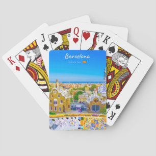 Barcelona, Spain - Park Guell Gaudi Mosaic Playing Cards